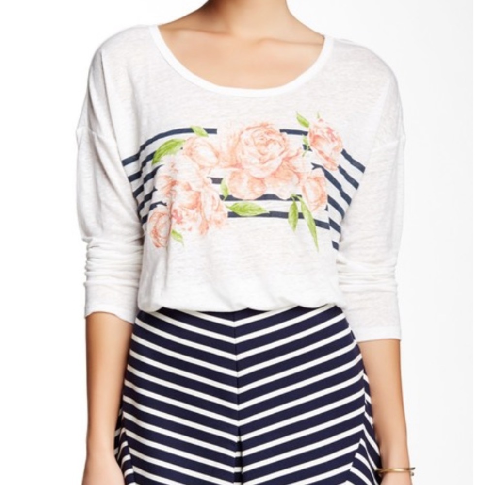 Joie Floral Linen Tee